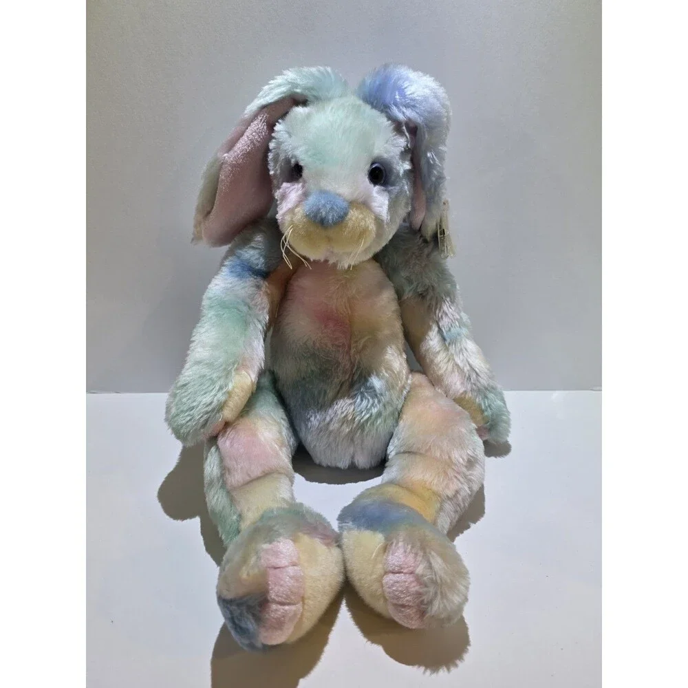 Ty Classic Twitcher 2001 Pastel Tie-Dye Bunny Plush 16” Tylux Retired Gift NWT